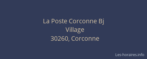 La Poste Corconne Bj