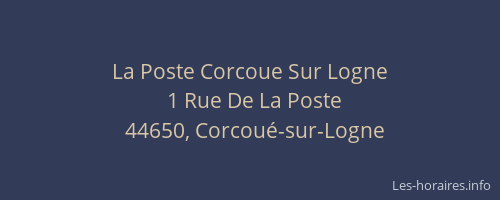 La Poste Corcoue Sur Logne