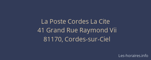 La Poste Cordes La Cite