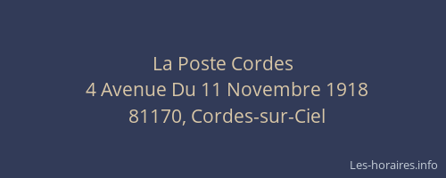 La Poste Cordes