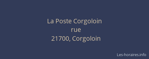 La Poste Corgoloin