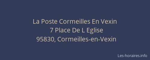La Poste Cormeilles En Vexin
