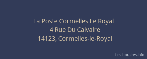 La Poste Cormelles Le Royal