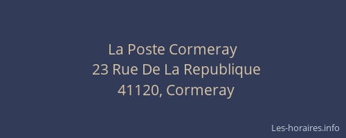 La Poste Cormeray