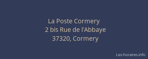 La Poste Cormery