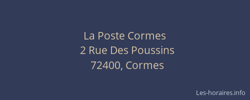 La Poste Cormes