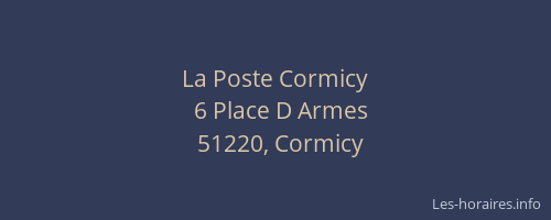 La Poste Cormicy