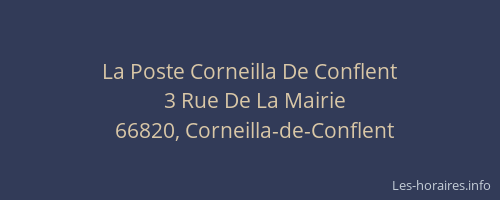 La Poste Corneilla De Conflent