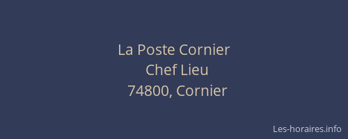 La Poste Cornier