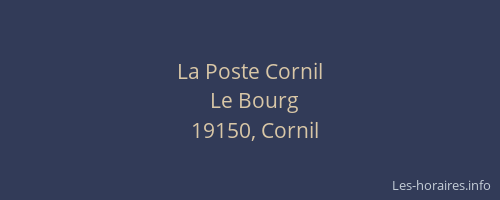 La Poste Cornil
