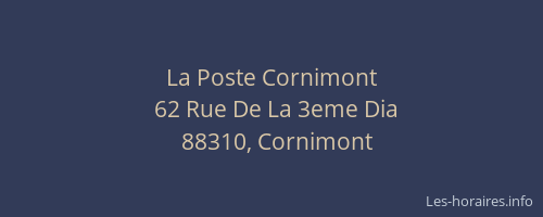 La Poste Cornimont