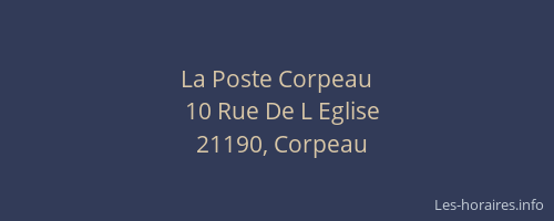 La Poste Corpeau
