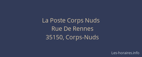 La Poste Corps Nuds