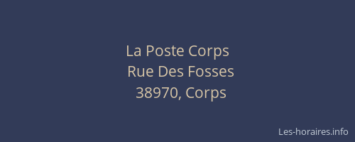 La Poste Corps