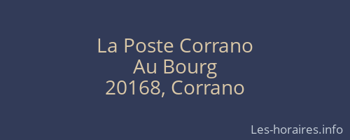 La Poste Corrano