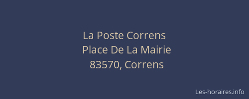La Poste Correns