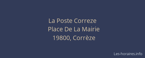 La Poste Correze