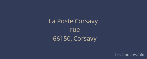 La Poste Corsavy