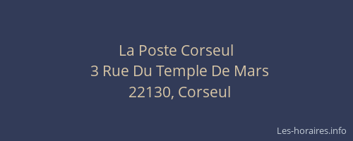 La Poste Corseul