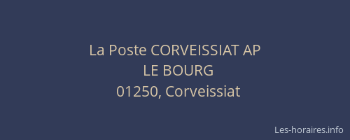 La Poste CORVEISSIAT AP