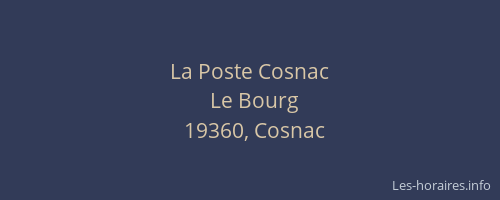 La Poste Cosnac