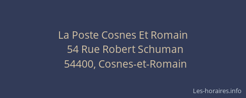 La Poste Cosnes Et Romain