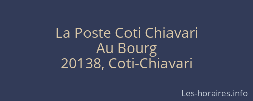 La Poste Coti Chiavari