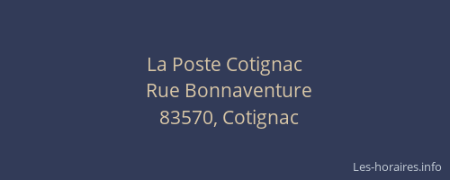 La Poste Cotignac