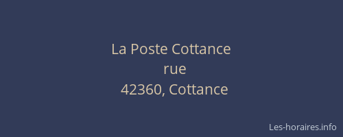 La Poste Cottance