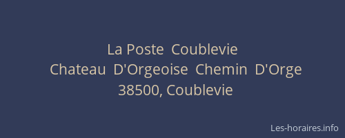 La Poste  Coublevie