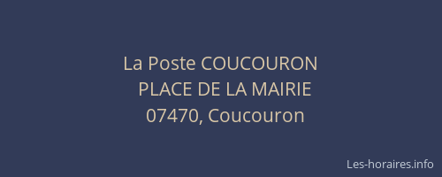La Poste COUCOURON