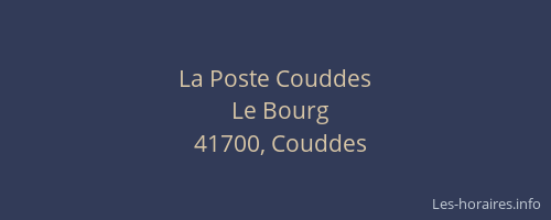 La Poste Couddes