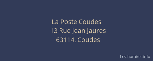 La Poste Coudes