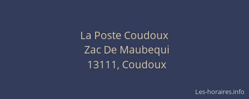 La Poste Coudoux