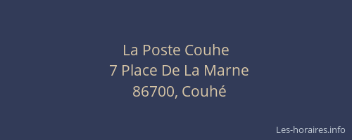 La Poste Couhe