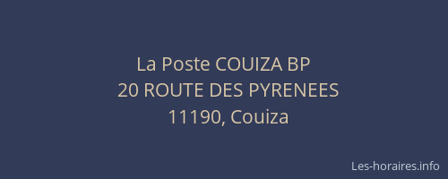La Poste COUIZA BP