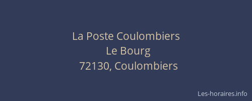 La Poste Coulombiers