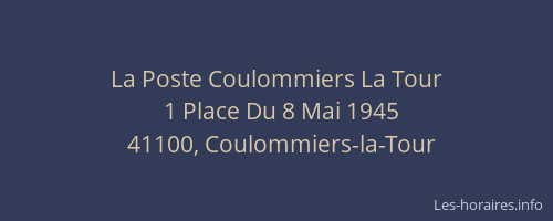 La Poste Coulommiers La Tour