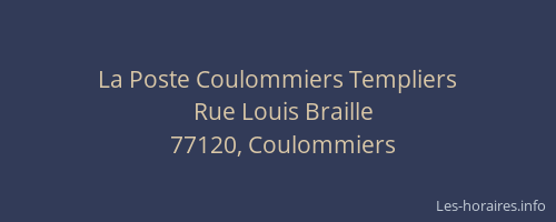 La Poste Coulommiers Templiers