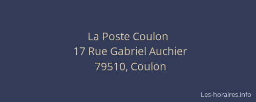 La Poste Coulon