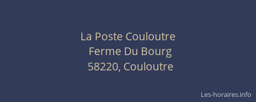 La Poste Couloutre