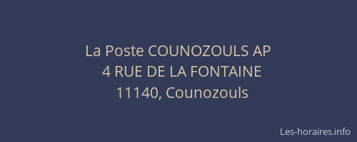 La Poste COUNOZOULS AP
