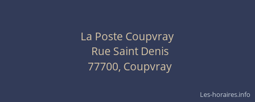 La Poste Coupvray