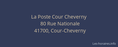 La Poste Cour Cheverny