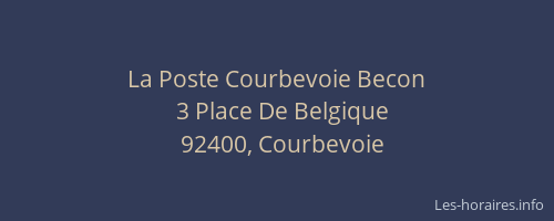 La Poste Courbevoie Becon