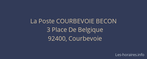 La Poste COURBEVOIE BECON