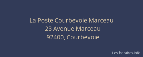La Poste Courbevoie Marceau