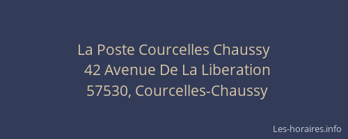 La Poste Courcelles Chaussy