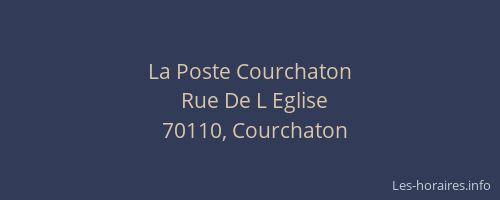 La Poste Courchaton