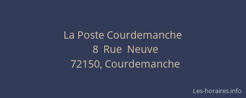 La Poste Courdemanche